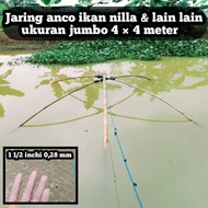 Jaring anco 4×4 meter jaring perangkap ikan tangkul ikan nilla