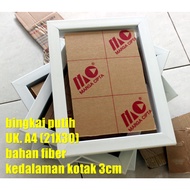 / Picture Frame/ Photo Frame 3D White Frame A4 size (21x30cm) space 3cm + Acrylic Glass