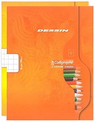 Calligraphe 552Cpack - Pack of 25 Calligraphe Exercise Books/Drawing Books 17 x 22 cm, 16 Sheets, Sq