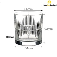 Aurora Whiskey Glass – Lead Free Crystal Whiskey Glasses - 335ml – Crystal Scotch Whisky Glasses for