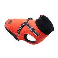 French Bulldog Jacket With Harness Winter Warm Dog Clothes For Small Medium Dogs Waterproof Pet Coat