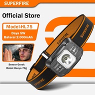 SUPERFIRE Mini Sensor Super Bright Headlamp Luby LED Waterproof Camping Headlamp Outdoor HL75