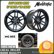 MC-803 MONSTERIMS OFF ROAD RIM 4X4 4WD RIM ORIGINAL MONSTERIMS RIM KERETA 17 18 Inch 6x139.7 (Set)