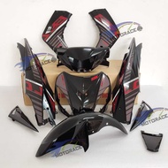 CUSTOM COVER SET LC135 V1 YAMAHA BATMAN (227) BLACK / RED