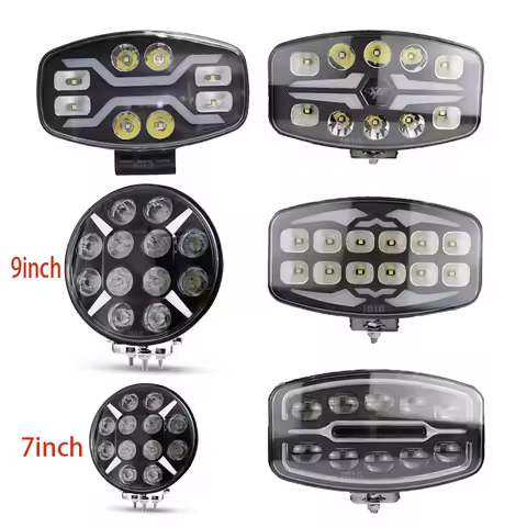 XTG Car 7x6 Inch Square Headlight Lamp Bulb Super Bright Daytime Hi-Lo Beam Running light for Car 4X