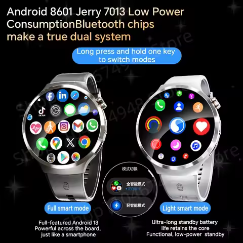 4G/5G Full Netcom Smartwatch 1.98inch Amoled Smart Watch With 210° Rotary Camera Android 13.0 Dual S