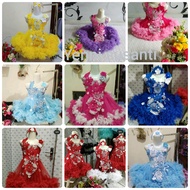 drees tutu atau baju pesta hias bordir mewah free bando