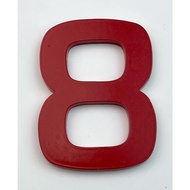 *House unit number Numbering RED acrylic sign