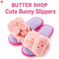 BUTTER SHOP Soft Bunny Plush Slippers K-Cute