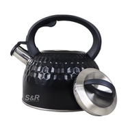 Hamilton Beach Whistling Kettle with 2 Ceramic Mugs Set