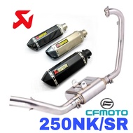 Exhaust CF Motor NK250/250SR Full System Piping Stainless Steel Akra Long Muffler Accessories Ekzos 
