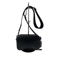 COACH shoulder bag Leather BLK All-over print CY888 Direct from Japan Secondhand