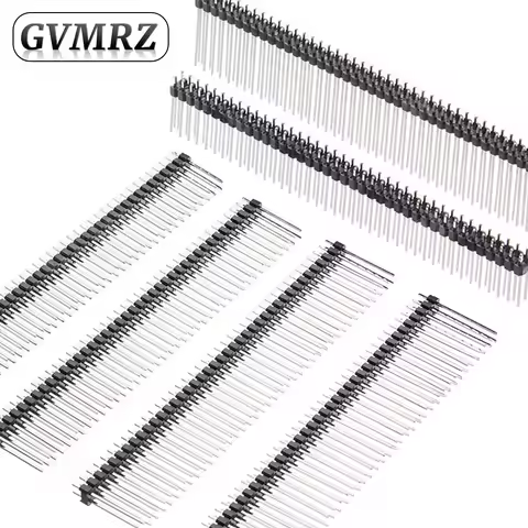10PCS Single Double Row Male 1x40P/2x40P 2.54mm Height Long Breakable Pin Header Needle length 15 17