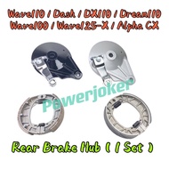 Wave 110/Alpha CX/Dash/EX5 Dream 110/Wave100-R/Wave125 X/DX 110/Wave125X Belakang Rear Brake Hub & C