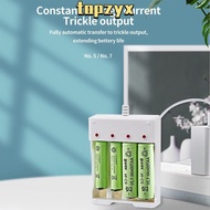 TOPZYX AA / AAA Battery Charger Independent Adapter 4 Slot USB Battery Charger