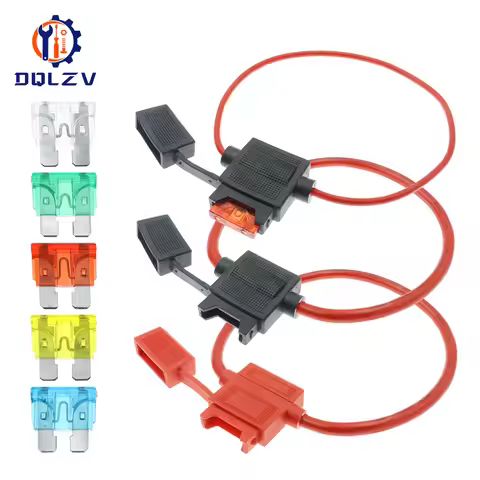Medium 32V Car Waterproof Fuse Holder Socket 18/16/14/12/10AWG Auto Motorcycle Motorbike Blade Fuse 