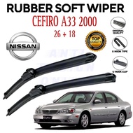 Soft Wiper Nissan Cefiro A33 2000 26"/18"