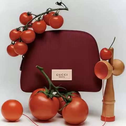 Gucci Gucci’s bag Women Red Canvas Cosmetic Storage Bag Large Capacity Portable Simple Elegant For D