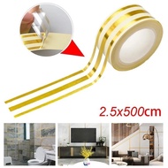 500CM Gold Sticker Roll Gold/ Masking Tape /Gold Washi Tape Sticker Gold Ceramic Floor Sticker Roll 