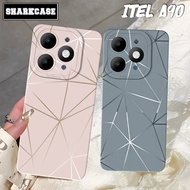 Case hp Itel A90 / A80 / A70 / A50 / A60 / A60S / A49 Abstract Stripe Motif Aesthetic Kekinian - Cas