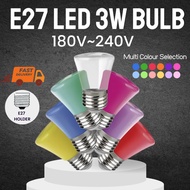 Lampu Malam E27 Raya Bulb 3W LED - LED Multiple Warna - High Quality LED Bulb with Multiple Colour