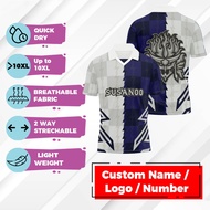 Azure Thunderstorm Jersey Retro Collar Shirt Sublimation Jersey Custom Name Retro Viral