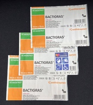 S&N Bactigras 7457 Medicated Paraffin Gauze Dressing 10cmx10cm Chlorhexidine PARAFFIN Gauze Smith & 