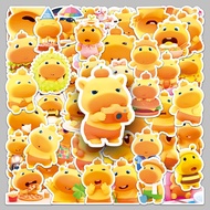 Fuller 50 Pieces Capybara Stickers Cartoon Cute Animation Emoticon Pack Card Pibara Handbook Desktop
