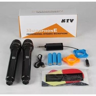 J.I.Y UHF Wireless Rechargeable Battery 2*Microphone And 1*Transmitter Handheld Microphone