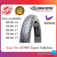 ASIA TIRE TUBELESS TYRE AT900 80/90-14, 50/90-17, 60/80-17, 70/90-17, 80/90-17 SAMA BUNGA TMAX 900