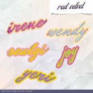 Glitter Red Velvet Name Sticker