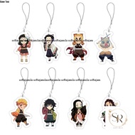 Kimetsu No Yaiba acrylic phone keychain, funny pendant, small keychain, mobile phone necklace A