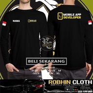 Mobile App Developer T-Shirt Free Your Name Long Sleeve DB Distro T-Shirt