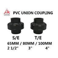 SCH80 SANKING PVC Union Coupling BS (Socket End - S/E) (Threaded Ends - T/E) (2 1/2" 3" 4") (65mm-80