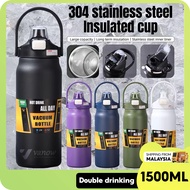 𝐯𝐚𝐧𝐨𝐰 New Tumbler 1500ml sus304 Stainless Steel Thermos Cup Mug Bottle 2 Way Vacuum Flask Botol Air 