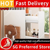 Kitchen Multifunctional Shelf Pull Out Narrow Side Organiser Countertop Spice Rack J1P6