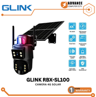 GLINK รุ่น RBX-SL100 กล้องวงจรปิดโซล่าเซลล์ 4G ไร้สาย PTZ หมุนรอบ 360° มาพร้อมเลนส์ 2 ตัว มีแบตเตอรี