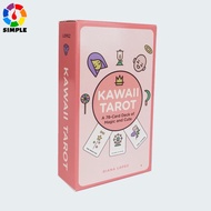 Kawaii Tarot Cards Cute Children Board Game Cards Full English PDF Family Party Table Card Games