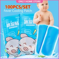 100Pcs/set Baby Physical Cooling Ice Cool Fever Pads Odorless Cool Fever Cooling Patch for Baby Baby