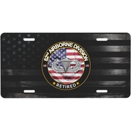 US 82nd Airborne Division Veteran Front Aluminum License Plate Suitable for Outdoor Play 6 X 12 in