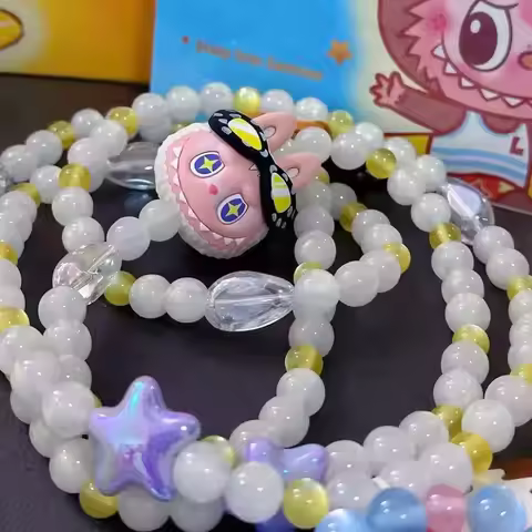 NEW POP MART POPLAND MOKOKO JUMP INTO SUMMER Long Hanging Rope Series Blind Box Labubu Phone Strap M