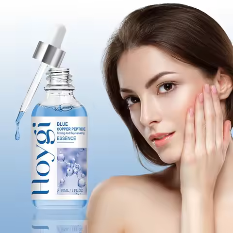 Anti Wrinkle Blue Copper Peptide Serum for Skin Rejuvenating Lifting Hydrating Moisturizing and Brig