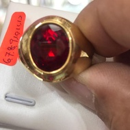CINCIN LELAKI BATU MERAH EMAS SUASA 375/18K