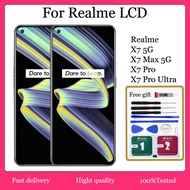 Original AMOLED For Realme X7 5G / X7 Max 5G/ X7 Pro /X7 Pro Ultra LCD Display Touch Screen With Fra