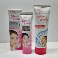 Fair lovely/glow &amp; lovely 2in1 paket cream derma glow 23gr dan facial foam 50gr bpom