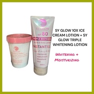 ▗ ∪ ∇ SY GLOW ICE CREAM SOAP + SY GLOW TRIPLE WHITENING LOTION
