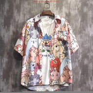 READY STOCK Men Hawaii Women Beach T-shirt Hawaii shirt men baju hawaii lelaki bunga pantai retro ba