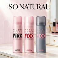 SO NATURAL FIXX Make Up Setting Spray 75ml - All Day Tight / Water Glow / Real Matte | Long Lasting,
