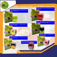 LENING | REFLECTIVE TAPE | 2” x 50 METRE |50 mm x 5m |PITA KESELAMATAN BEREFLEKSI | VEHICLE , PUBLIC