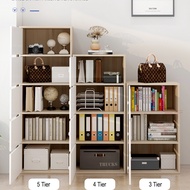 Bookshelf Storage Cabinet Wooden Study Room Book Rack Shelf Utility Kabinet Almari Rak Buku Kayu Bertingkat